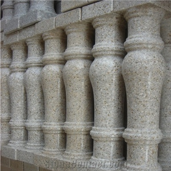 G682 Granite Staircase Rails/Rusty Yellow Balustrades/Desert Gold Railings/Sunset Gold Granite Baluster/Padang Yellow Baluster/ Modern Design Granite Stone Railing for Interior & Exterior Decoration