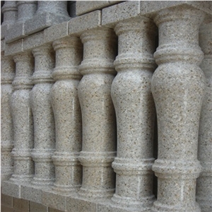 G682 Granite Staircase Rails/Rusty Yellow Balustrades/Desert Gold Railings/Sunset Gold Granite Baluster/Padang Yellow Baluster/ Modern Design Granite Stone Railing for Interior & Exterior Decoration