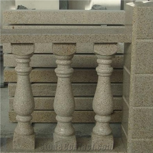 G682 Granite Staircase Rails/Rusty Yellow Balustrades/Desert Gold Railings/Sunset Gold Granite Baluster/Padang Yellow Baluster/ Modern Design Granite Stone Railing for Interior & Exterior Decoration