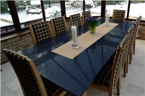 Granite Work Top,Black Solid Surface Table Tops,Polished Reception Counter