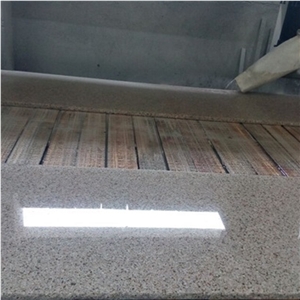 Polished G682 Granite Steps/Desert Gold Granite Stair/Gold Leaf China Granite Stair Riser&Stair Treads/Golden Sand Granite Steps &Staircase