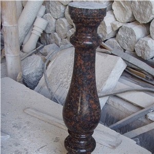 Tan Brown Granite Baluster/Indian Brown Granite Balustrades, Granite Handrail Railings