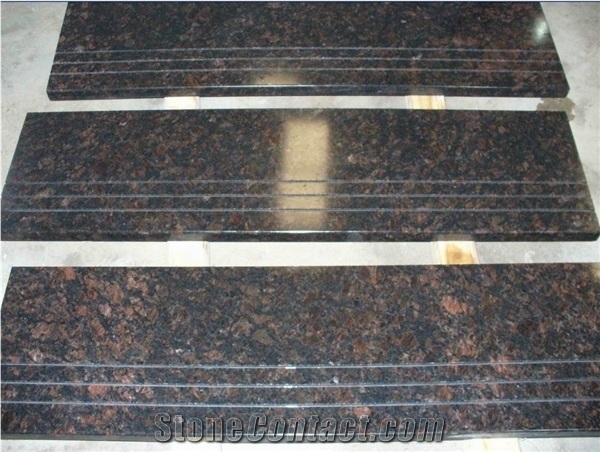 Tan Brown Granite Stair Treads & Step, Brown Polished Granite Stairs Risers,Granite Staircase Step&Treads