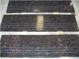 Tan Brown Granite Stair Treads & Step, Brown Polished Granite Stairs Risers,Granite Staircase Step&Treads