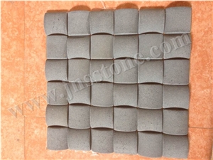 Chinese Grey Basalt Mosaic/Natural Stone Mosaic/Honed/Hainan Grey Basalt Mosaic/Mosaic