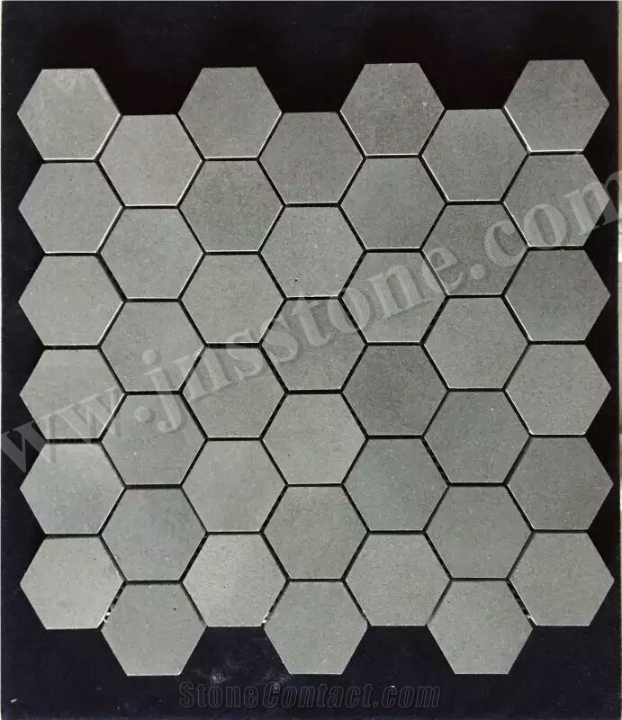 Chinese Grey Basalt Mosaic/Natural Stone Mosaic/Honed/Hainan Grey Basalt Mosaic/Mosaic