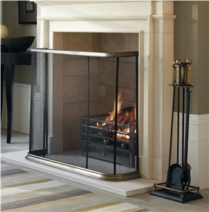 Vdf Creme Limestone Fireplace