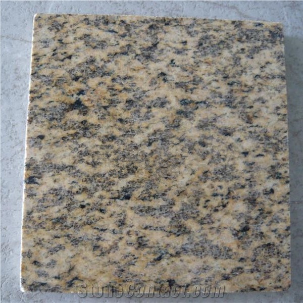 China Origin Tiger Skin Yellow Polished Granite Slab, G717 Granite for Countertop and Worktop, G691 Yellow Granite Steps & Pattern