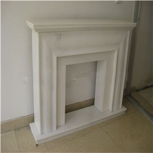 Handcarved White Marble Fireplace,Modern Style Fireplace
