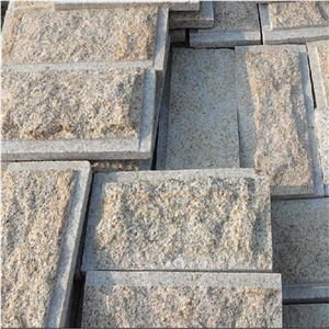 Shandong Rust Wall Granite Mushroomed Tile,Yellow Rust Stone,G350 Granite