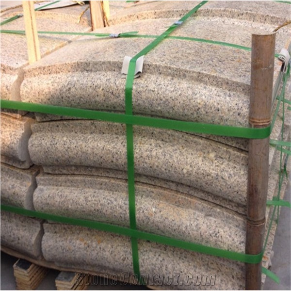 Shandong Rust Wall Granite Mushroomed Tile,Yellow Rust Stone,G350 Granite