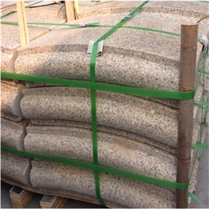 Shandong Rust Wall Granite Mushroomed Tile,Yellow Rust Stone,G350 Granite