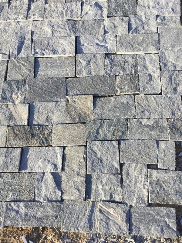 Grey Quartzite Loose Stone ,Grey Strips Stone with Corner Pieces, Grey Field Stone for Wall Decoration Out Side,Grey Castle Stone for Exposed