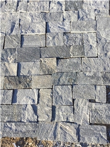 Grey Quartzite Loose Stone ,Grey Strips Stone with Corner Pieces, Grey Field Stone for Wall Decoration Out Side,Grey Castle Stone for Exposed