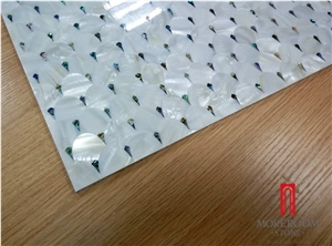 Aluminum Honeycomb Backed Composite Sector Shape Shell Mosaic Tile