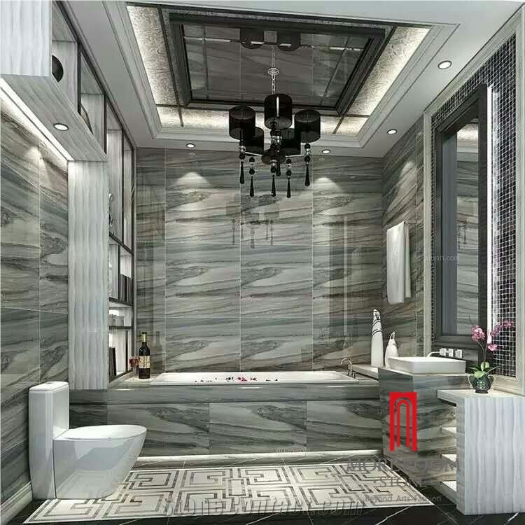 Bling Blue Floor Porcelain Marble Tiles Flooring Decoration Tile