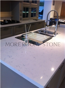 Carrara White Quartz Stone for Countertop Design, China Suuplier Customized Carrara White Kitchen Countertop Carrara White Quartz Stone for Countertop Design, China Suuplier Customized Carrara White Kitchen Countertop