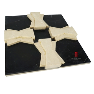 Cnc Ceramic Backed 3d Decors Composited Marble for Wall Background