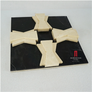 Cnc Ceramic Backed 3d Decors Composited Marble for Wall Background