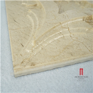 Cream Marfil Marble 3d Wall Marble Decors