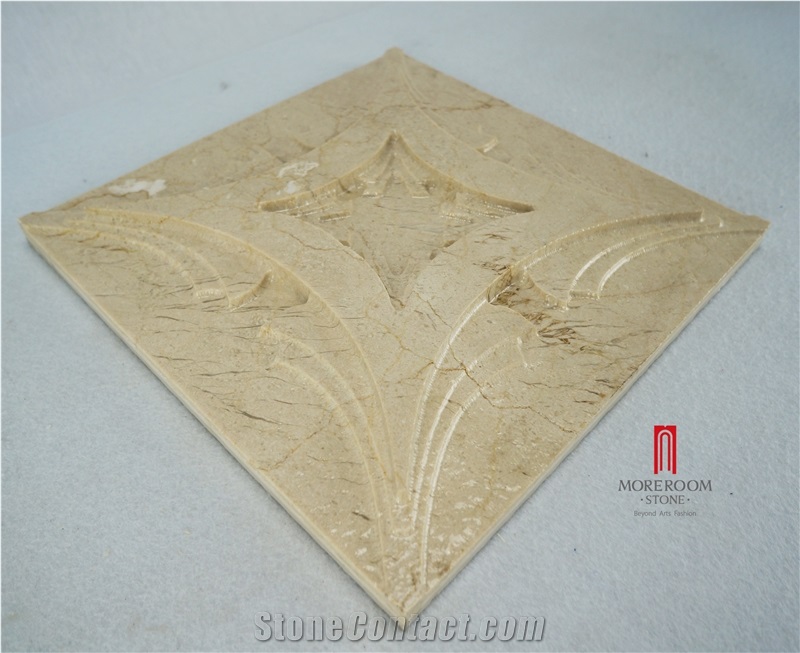 Cream Marfil Marble 3d Wall Marble Decors