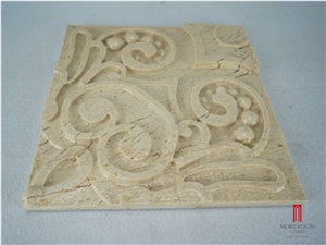 Cream Marfil Marble Composite Marble 3d Walling Tile