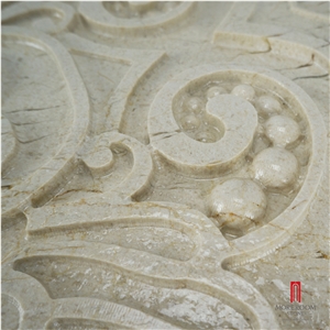 Cream Marfil Marble Composite Marble 3d Walling Tile