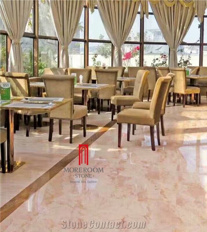 Cream Rose Pink Marble Tiles for Background Decoration