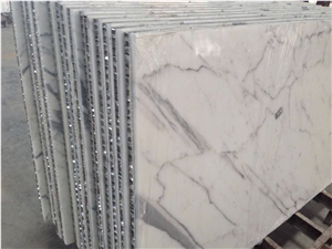 Foshan Carrara White Composite Aluminum Honeycomb Marble Tile