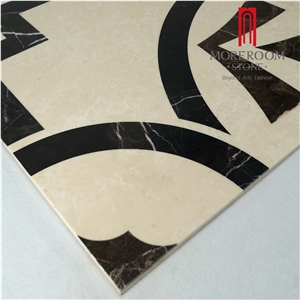 Magnolia Marble Laminated Waterjet Floor Medallions