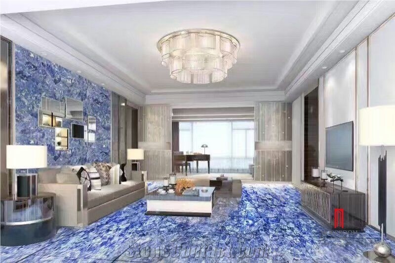 Natural Stone Blue Azul Bahia Granite Slab for Decoration