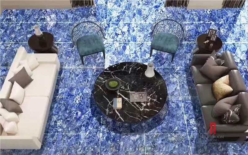 Natural Stone Blue Azul Bahia Granite Slab for Decoration