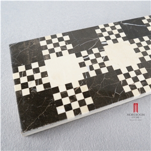 Nero Margiua Water-Jet Mosaic Border Floor Design