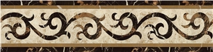 New Design Beautiful Marble + Porcelain Base Artistic Border Line