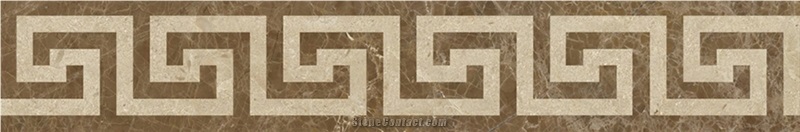 New Design Beautiful Marble + Porcelain Base Artistic Border Line