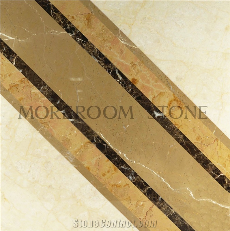 Oscar Beige Ceramic Backed Thin Composite Marble Medallion