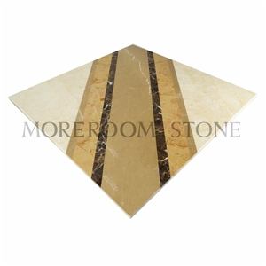 Oscar Beige Ceramic Backed Thin Composite Marble Medallion