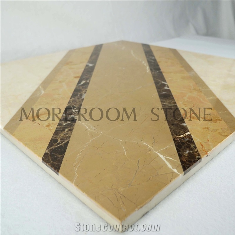 Oscar Beige Ceramic Backed Thin Composite Marble Medallion