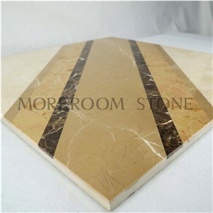 Oscar Beige Ceramic Backed Thin Composite Marble Medallion