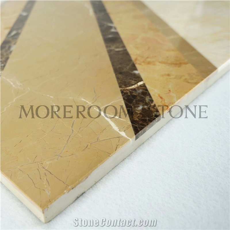 Oscar Beige Ceramic Backed Thin Composite Marble Medallion