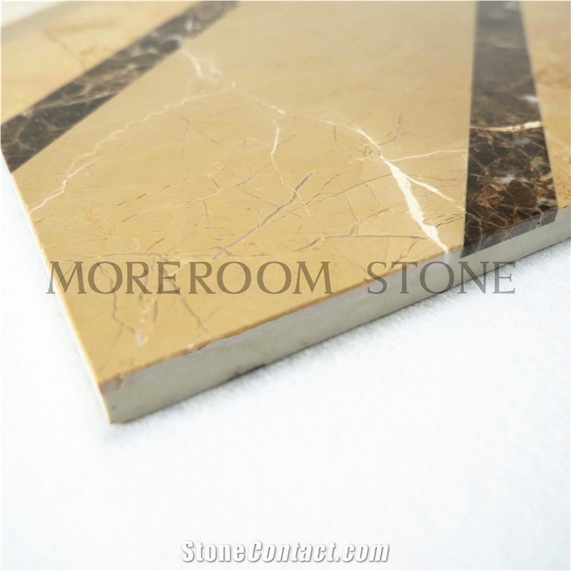 Oscar Beige Ceramic Backed Thin Composite Marble Medallion