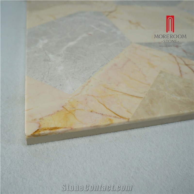 Sofitel Gold Marble Water-Jet Pattern Floor Medallions, Venus Marble Floor Medallions
