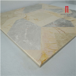 Sofitel Gold Marble Water-Jet Pattern Floor Medallions, Venus Marble Floor Medallions