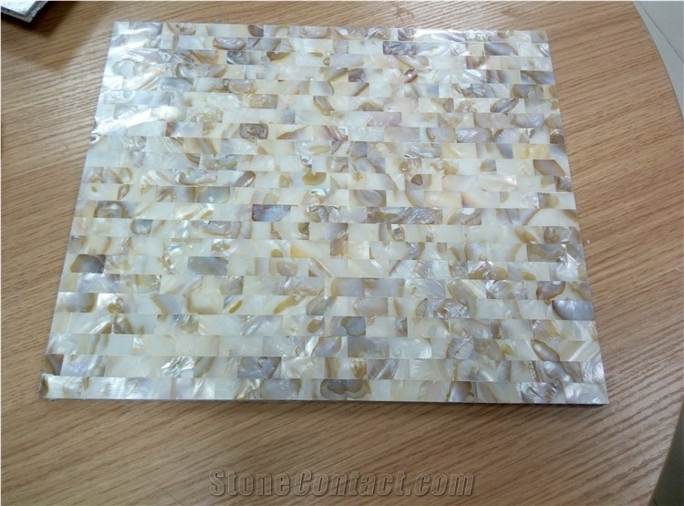 Waterjet Sea Shell Mosaic Aluminium Honeycomb