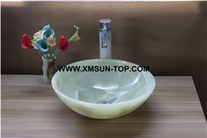 Green Onyx Kitchen Sinks&Basins/Viridis Onyx Stone Bathroom Sinks&Basin/Round Sinks&Basins/Natural Stone Basins&Sinks/Wash Basins/Interior Decorative