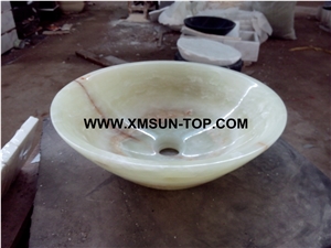 Green Onyx Kitchen Sinks&Basins/Viridis Onyx Stone Bathroom Sinks&Basin/Round Sinks&Basins/Natural Stone Basins&Sinks/Wash Basins/Interior Decorative