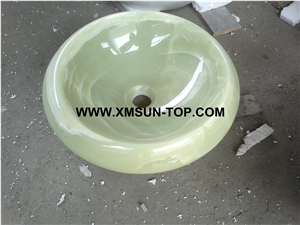 Green Onyx Kitchen Sinks&Basins/Viridis Onyx Stone Bathroom Sinks&Basin/Round Sinks&Basins/Natural Stone Basins&Sinks/Wash Basins/Interior Decorative