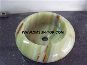 Green Onyx Kitchen Sinks&Basins/Viridis Onyx Stone Bathroom Sinks&Basin/Round Sinks&Basins/Natural Stone Basins&Sinks/Wash Basins/Interior Decorative