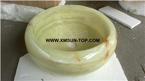 Green Onyx Kitchen Sinks&Basins/Viridis Onyx Stone Bathroom Sinks&Basin/Round Sinks&Basins/Natural Stone Basins&Sinks/Wash Basins/Interior Decorative