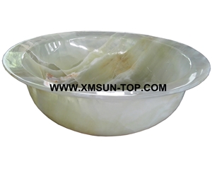 Light Green Onyx Kitchen Sinks&Basins/Viridis Onyx Stone Bathroom Sinks&Basin/Round Sinks&Basins/Natural Stone Basins&Sinks/Wash Basins/Interior Decorative